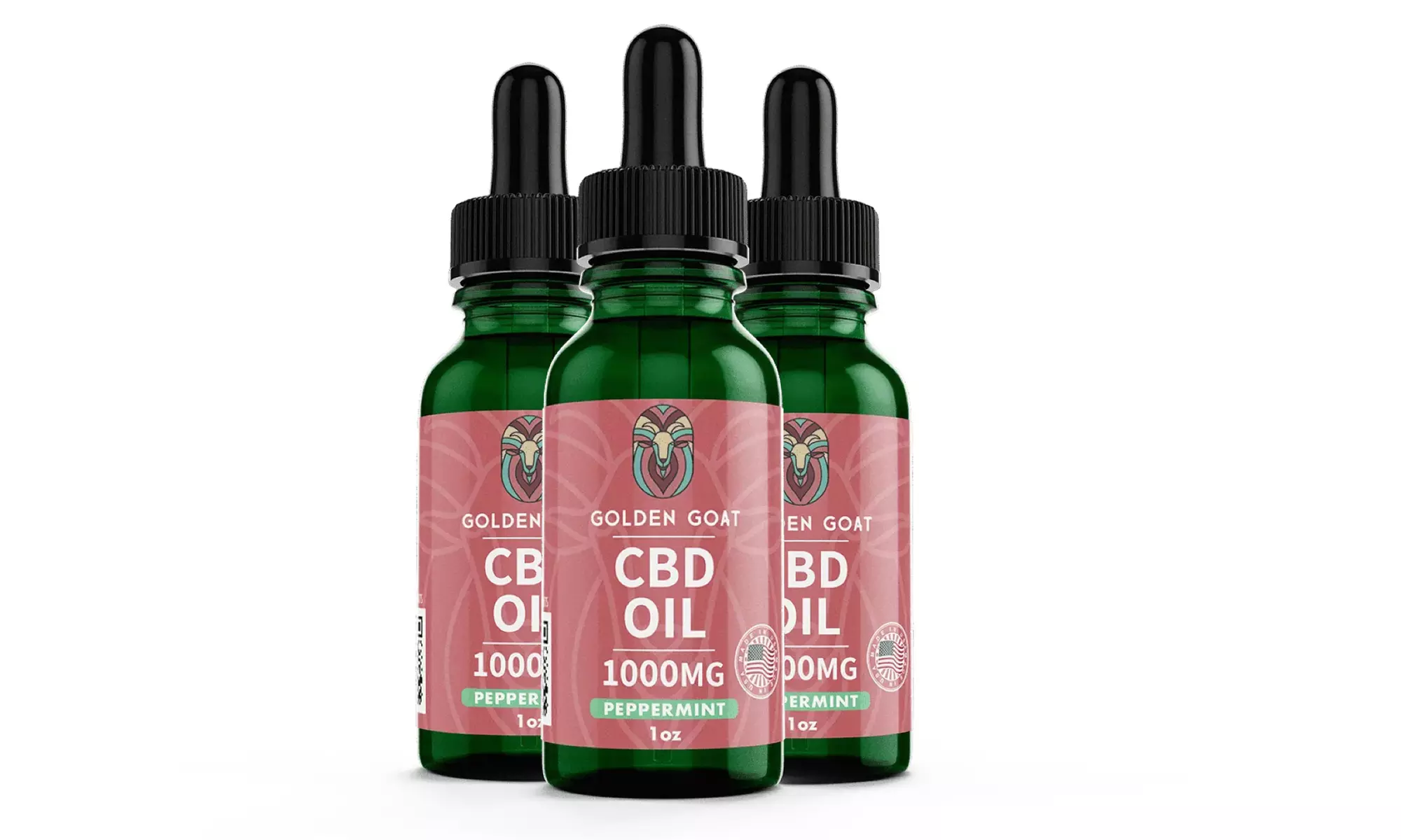 Golden Goat Premium Grade CBD Oil Tinctures 1000MG - 1500MG 
