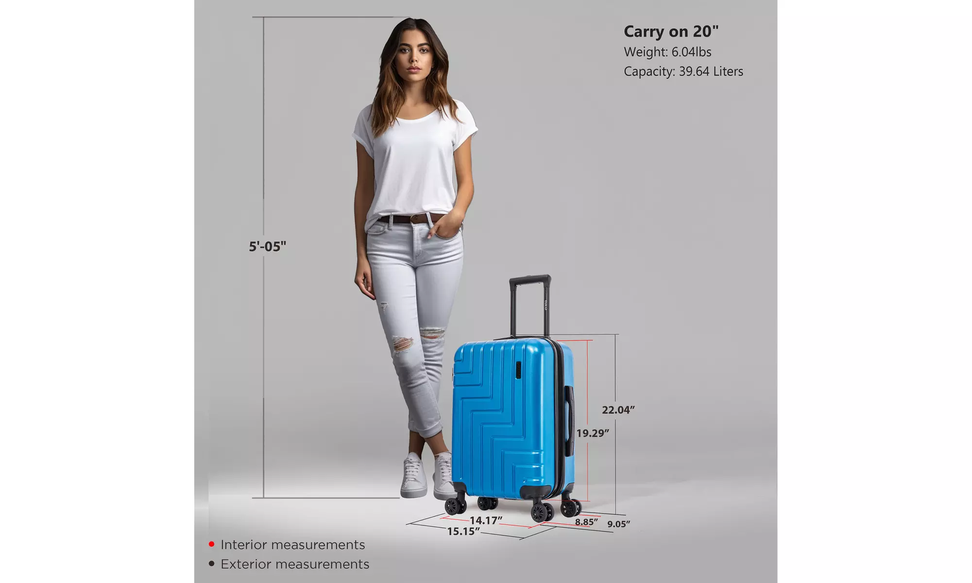 DUKAP Zahav Lightweight Hardside Spinner Luggage