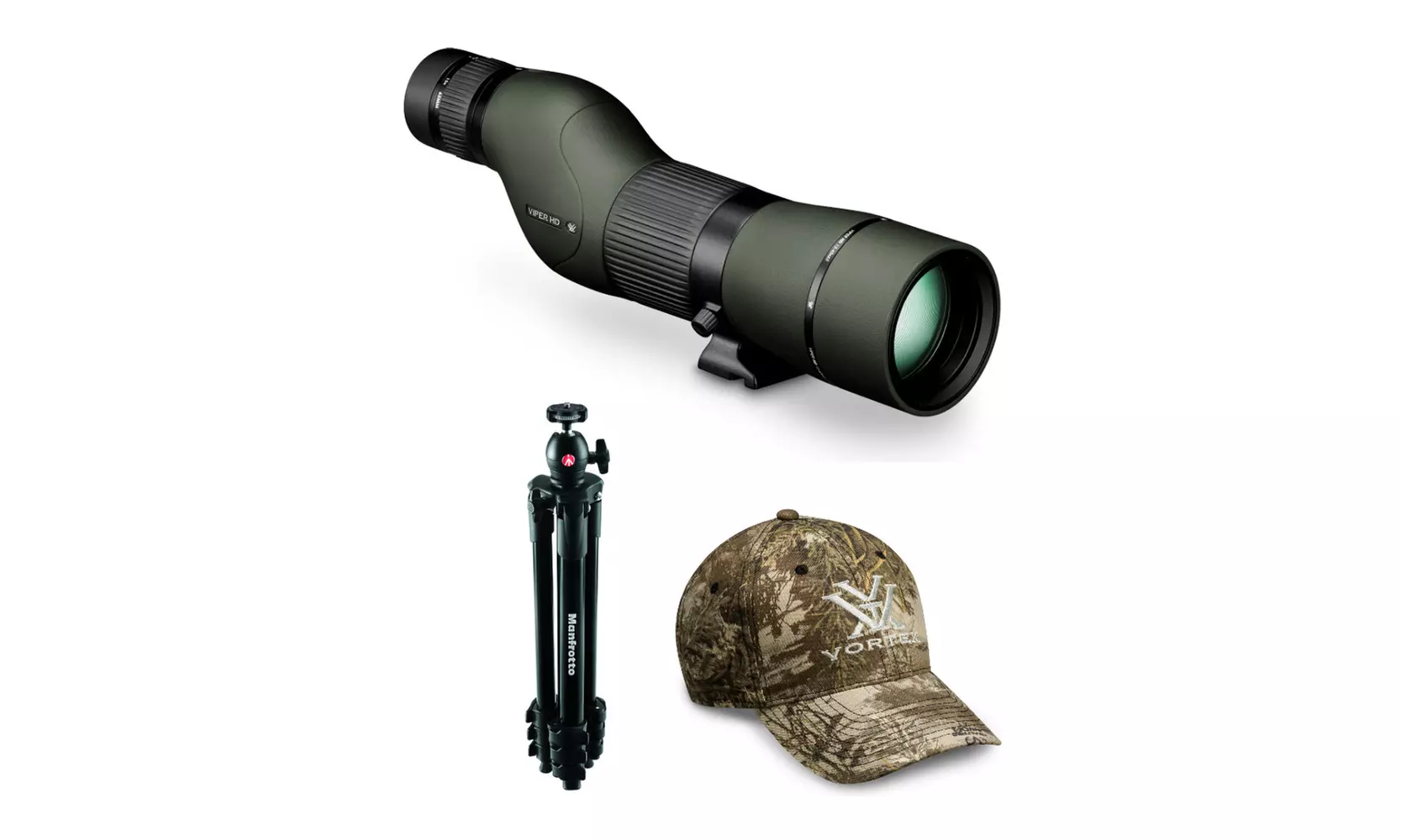 Vortex Viper HD 15-45x65 Spotting Scope (Straight) with HC-2 Tripod and Hat - Primary Image