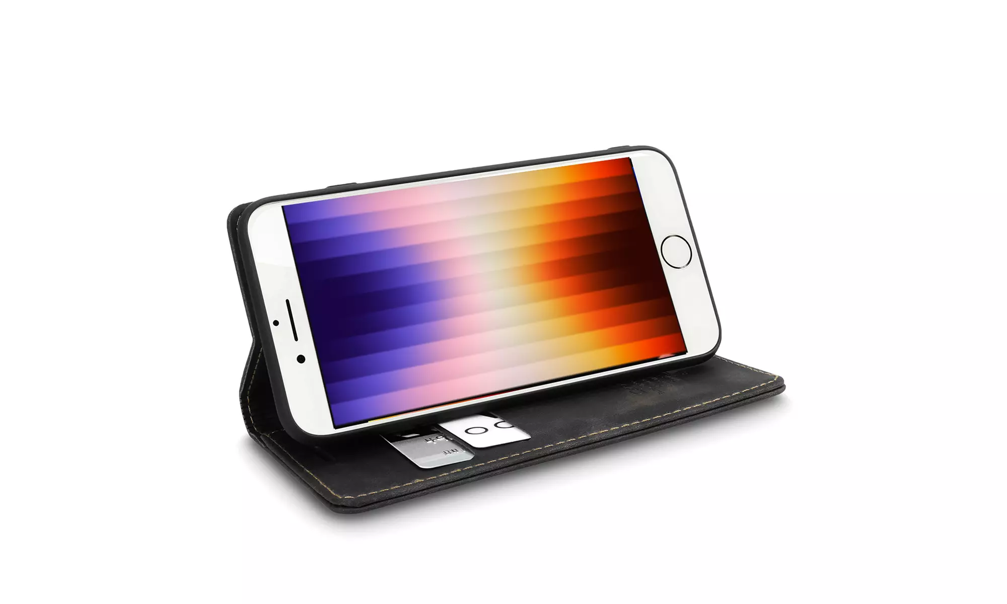For Apple iPhone SE 3rd Gen 2022 Magnetic Flip Case Leather Wallet Card Holder