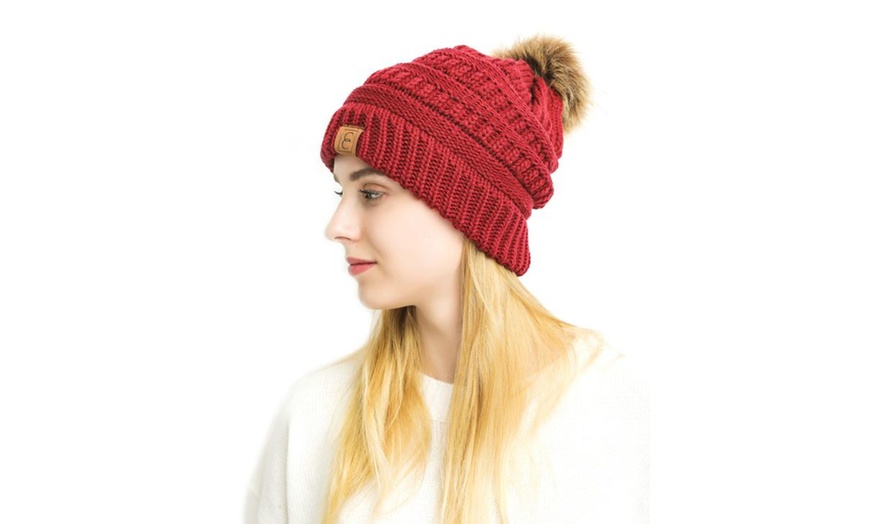 popular cc chic pom pom beanie