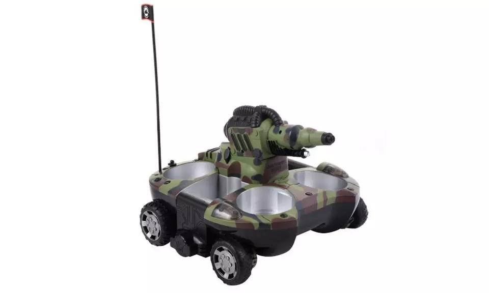 2.4G RC Battle Tank 4WD Amphibious Remote Control Lauch Water - Primary Image