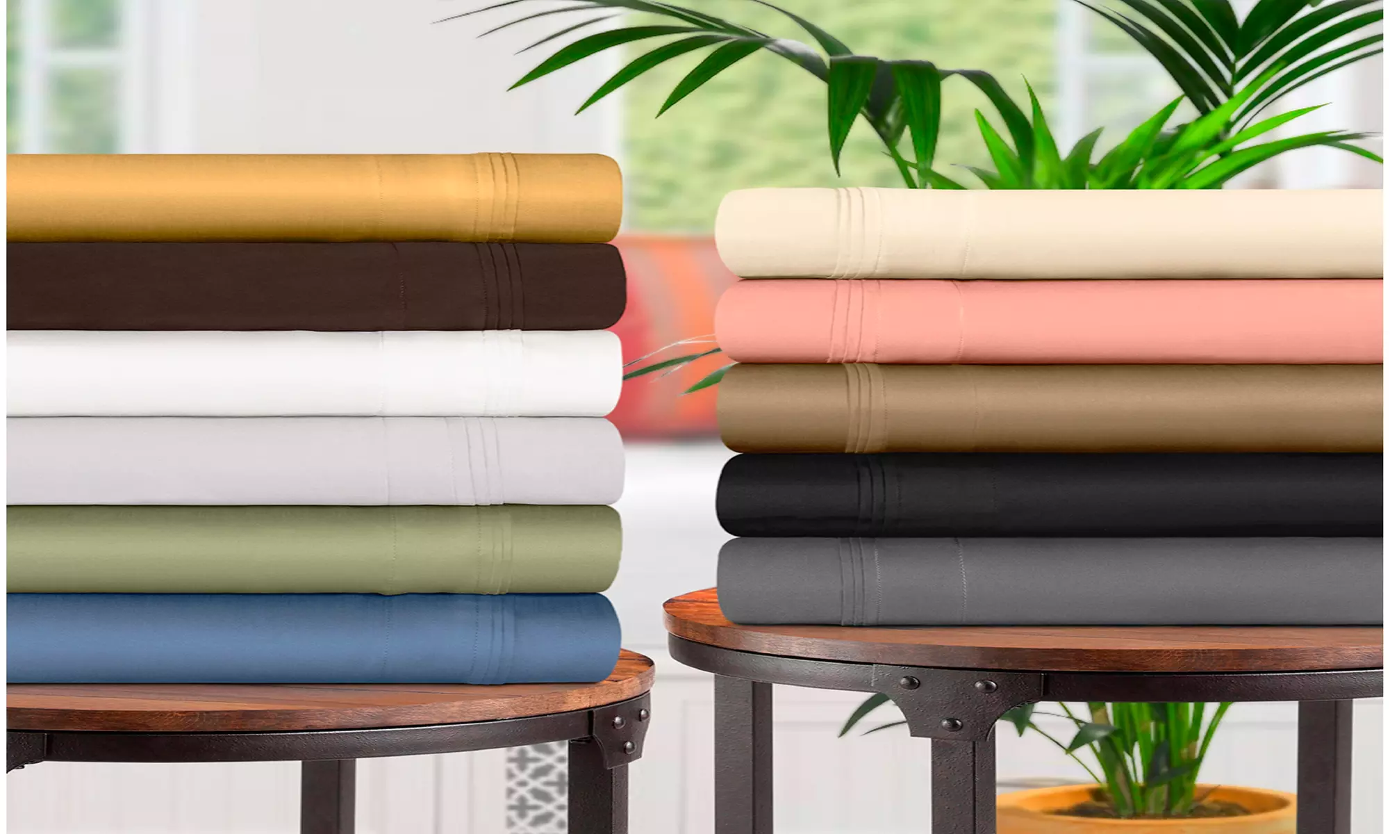 Superior 1500 Thread Count 100% Egyptian Cotton Deep Pocket Solid Bed Sheet Set - Primary Image