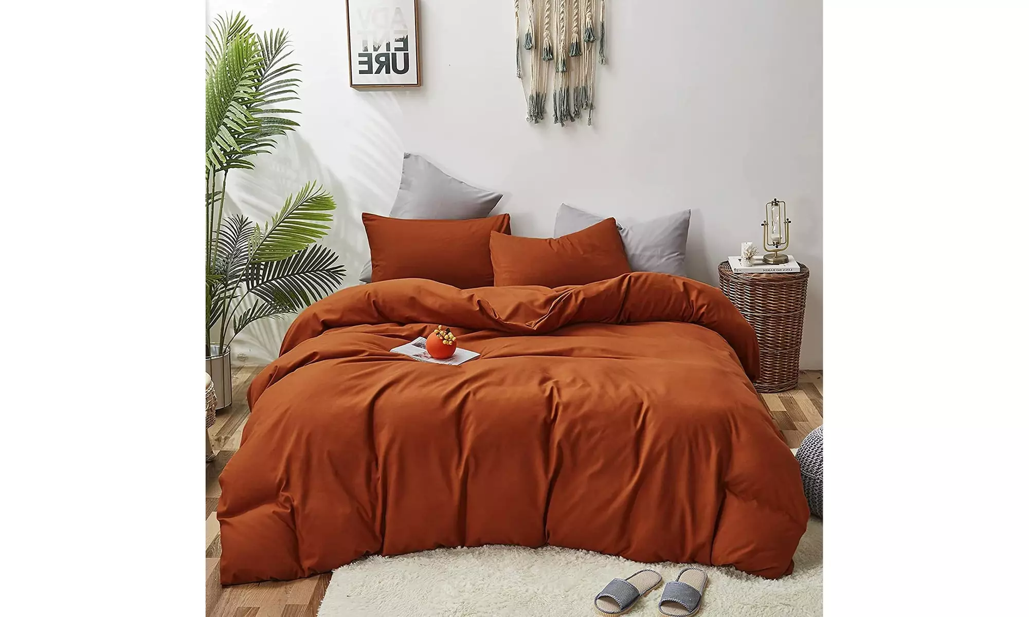 CLOTHKNOW Burnt Orange Comforter Set - Primary Image