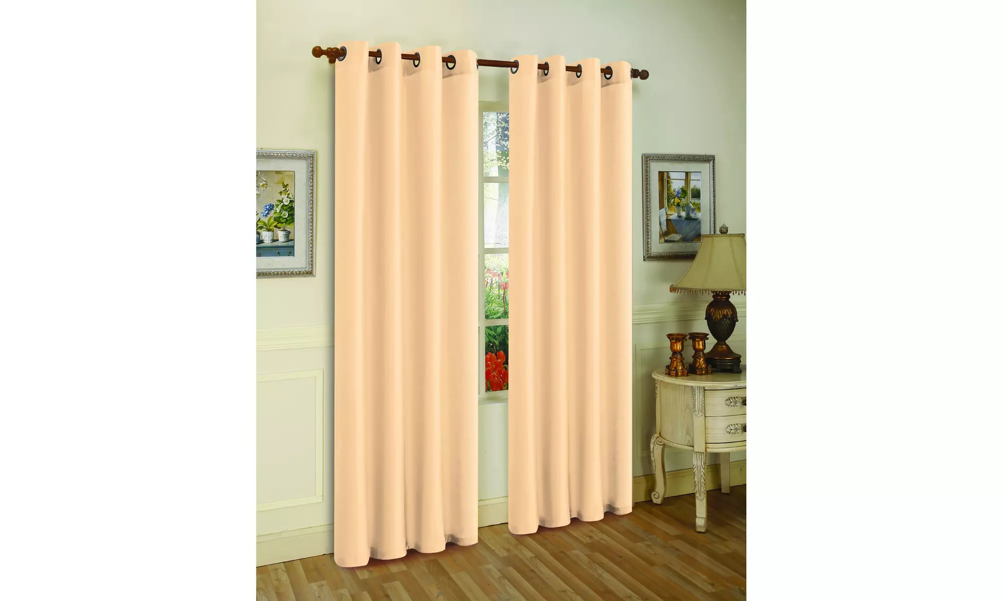 Alexa Semi-Sheer Bronze Grommet Curtain Panels (4-Pack)
