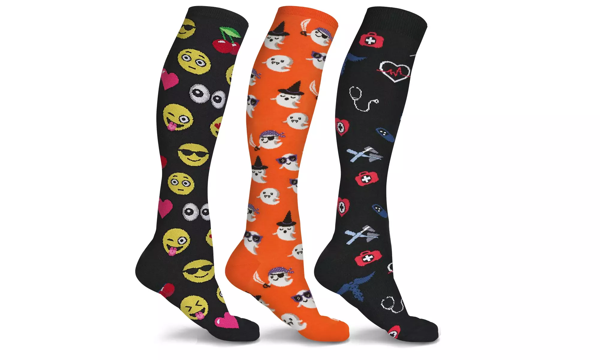 Fun and Expressive Compression Socks (3 Pairs)