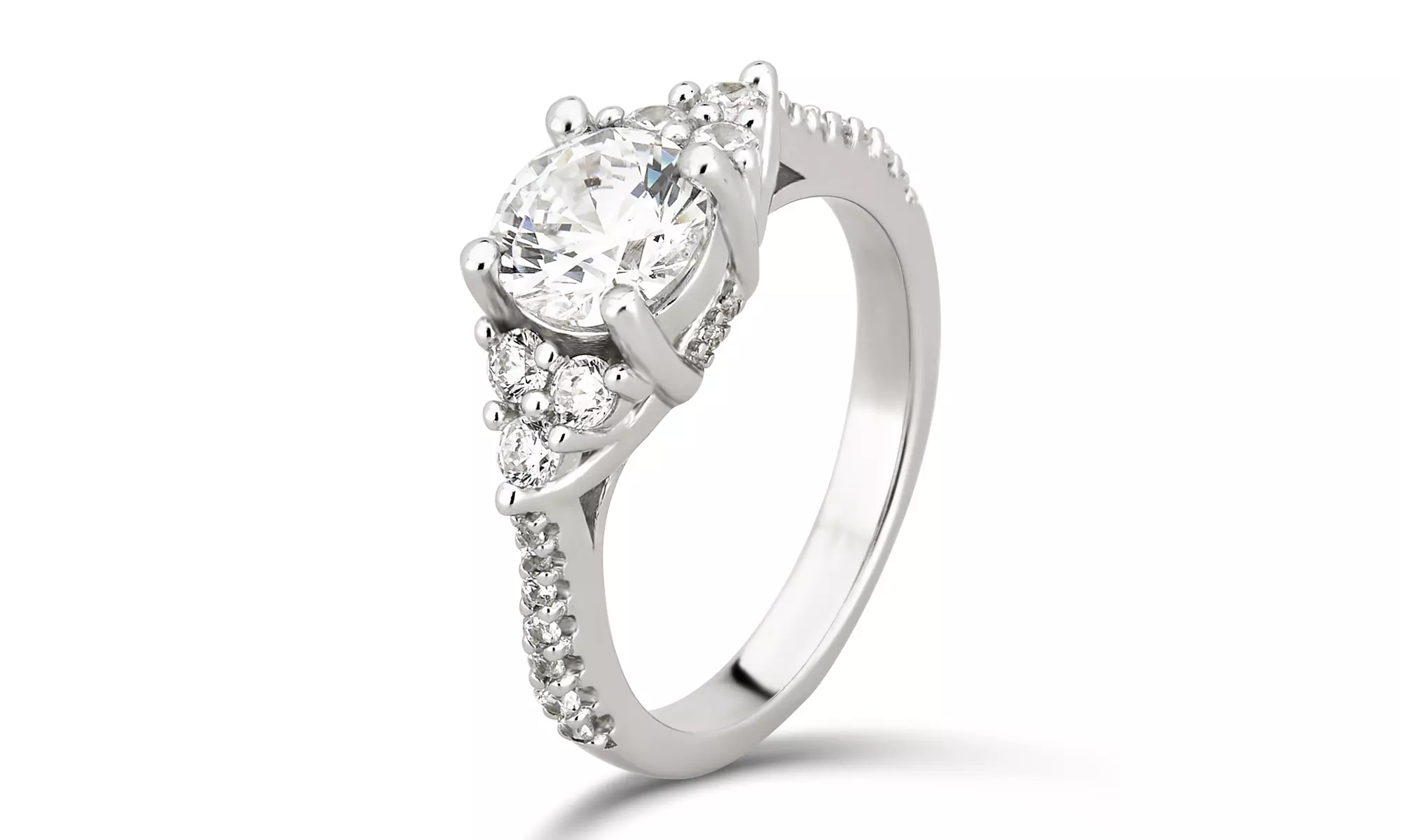Unique Designs Bridal Ring Made with Crystals from Swarovski