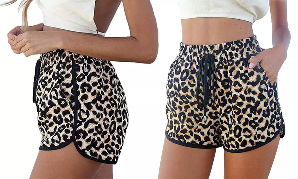 Leo Rosi Women's Leopard Shorts. Plus Sizes Available. - Primary Image