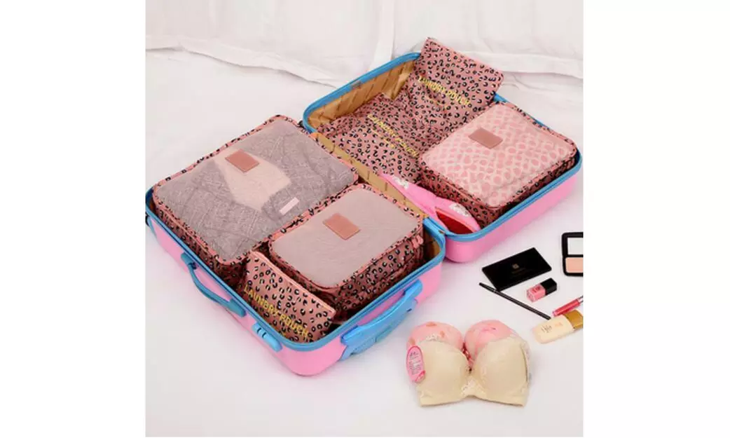 9Pcs Waterproof Clothes Storage Bags Packing Cube Travel Luggage Organizer Pouch