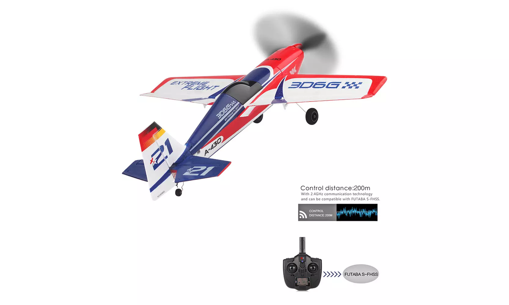 XK A430 2.4G 5CH Brushless Motor 3D6G System RC Airplane Aircraft - Primary Image