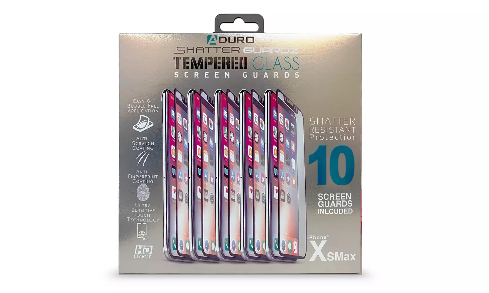 ShatterGuardz Tempered Glass Screen Protectors for iPhone (3, 5, or 10-Pack) 