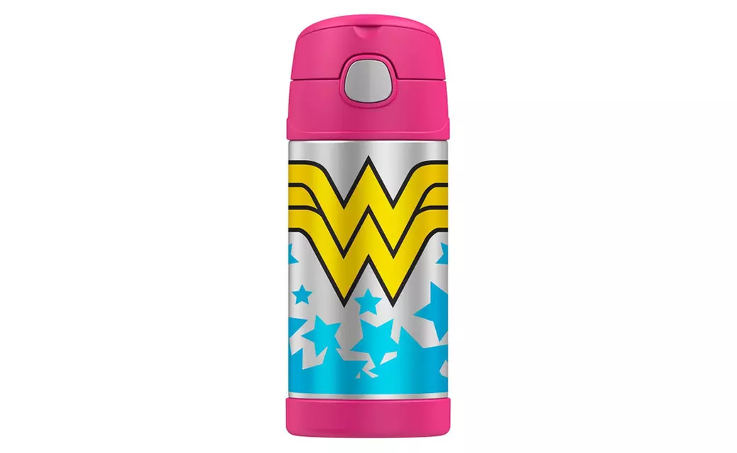 Thermos Funtainer 12oz Cold Beverage Bottle Lunch Box Kit Wonder Woman - Second Medium