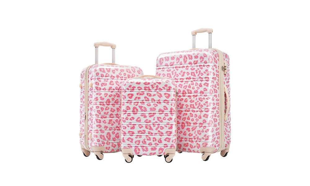 Hardshell Luggage Three-Piece Set Gradient Color Expandable Suitcase