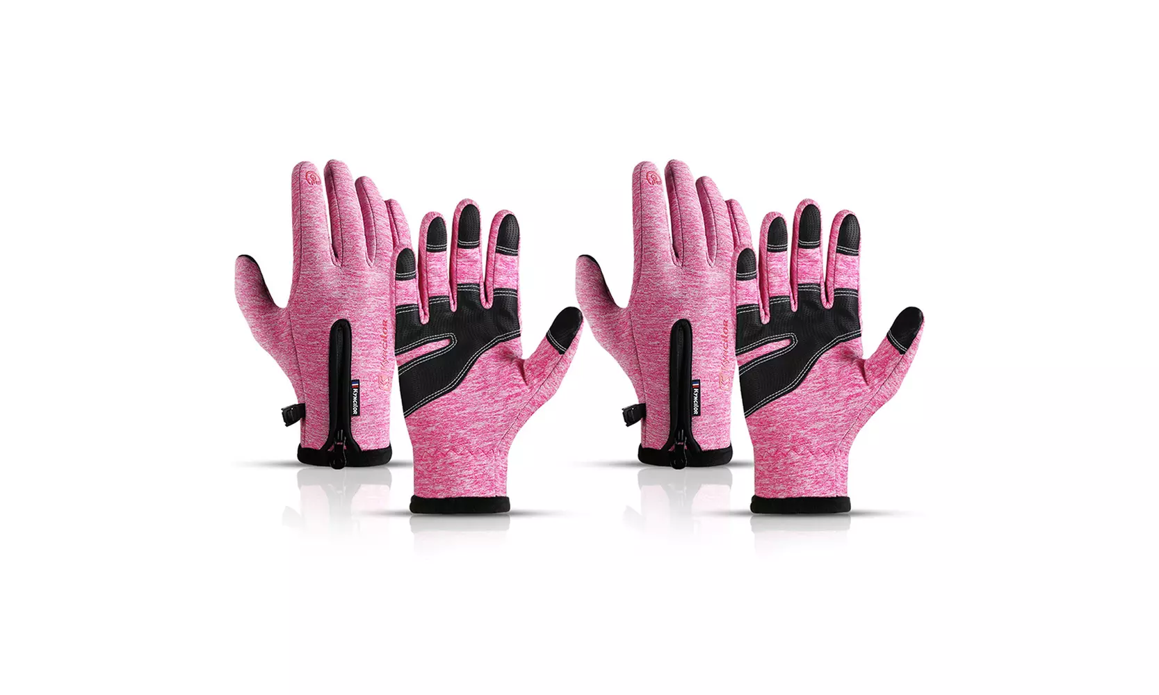 2 Pair Winter Warm Windproof Gloves Touch Screen Waterproof Gloves