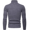 Image 3: New Men's Solid Color Thick Knit Cardigan Sweater Coat