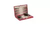 CHH 3042M 15 Inch Black and Red Leatherette Backgammon Set