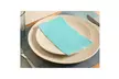 120 Teal Paper Dinner Napkins 2-Ply Absorbent for Wedding Party Event 7.5 x 4.2" - Second Medium