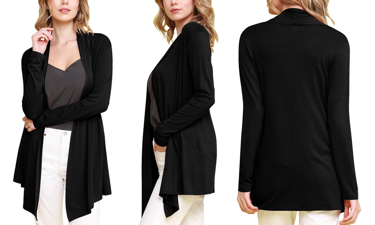Open Front Cardigan S-3X by Made By Johnny Plus Size Sweater  