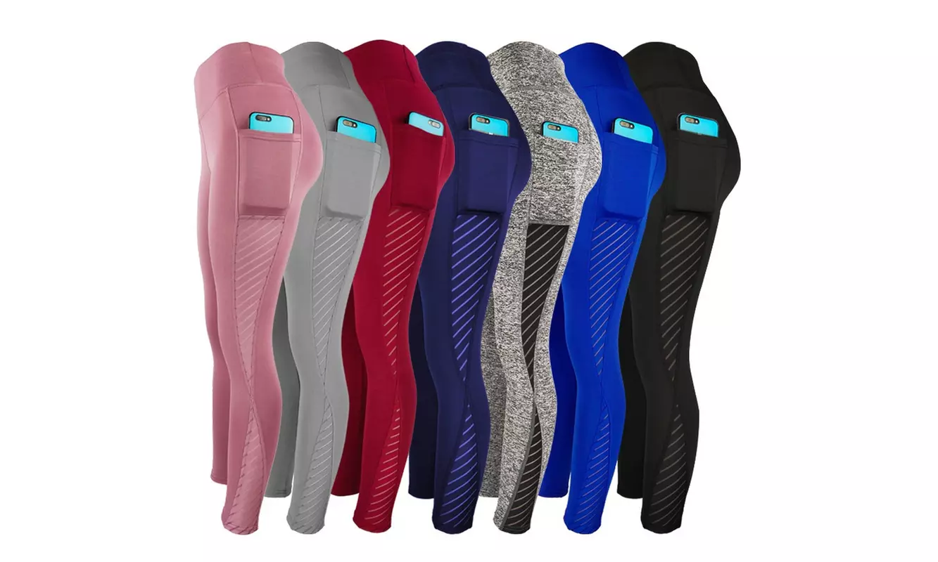 Women's Fashion Strech Compression Causal Leggings Yoga Pants With Pocket - Primary Image