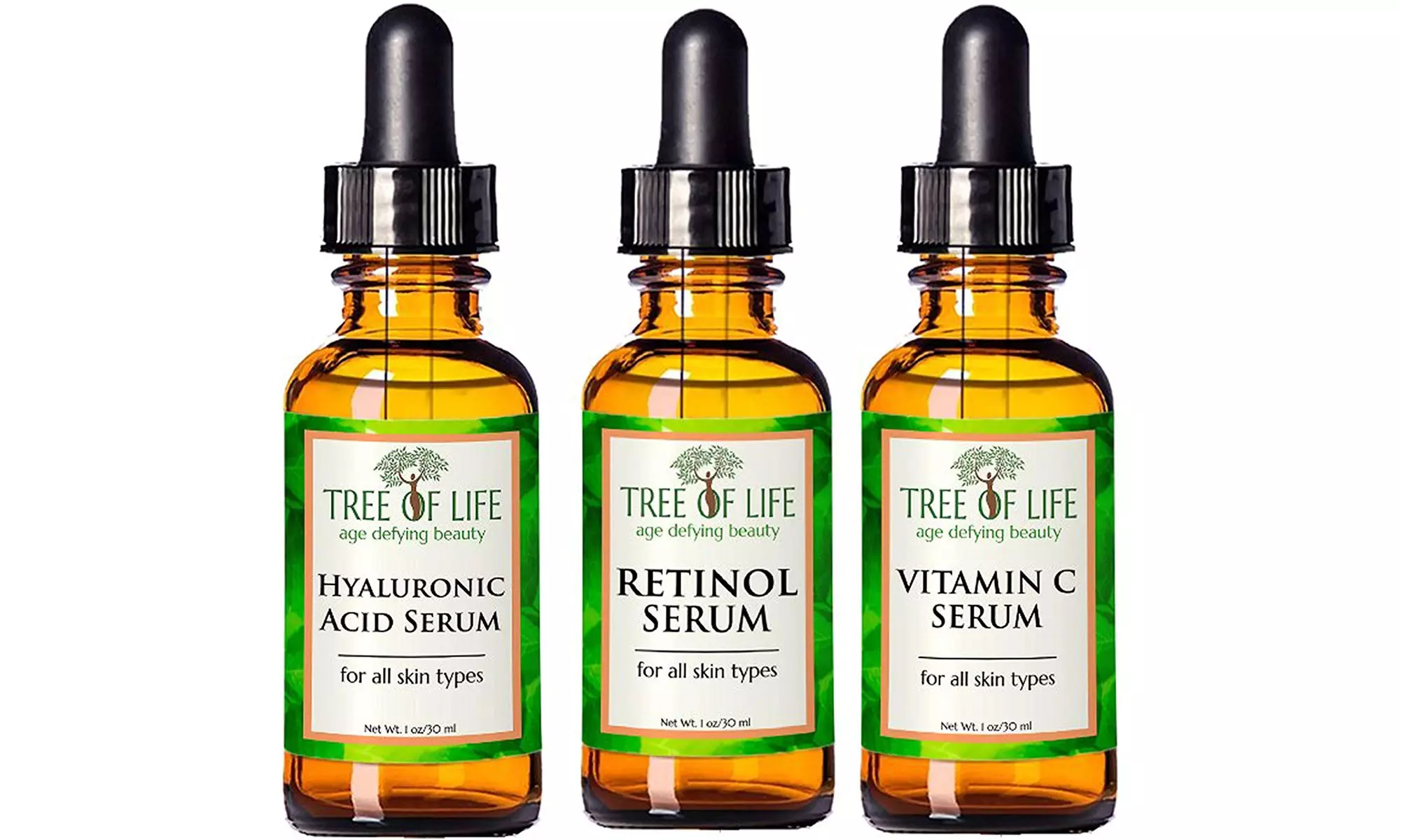 Anti Aging Serum Combo Pack  - Vitamin C  - Retinol  - Hyaluronic Acid Serum - Primary Image