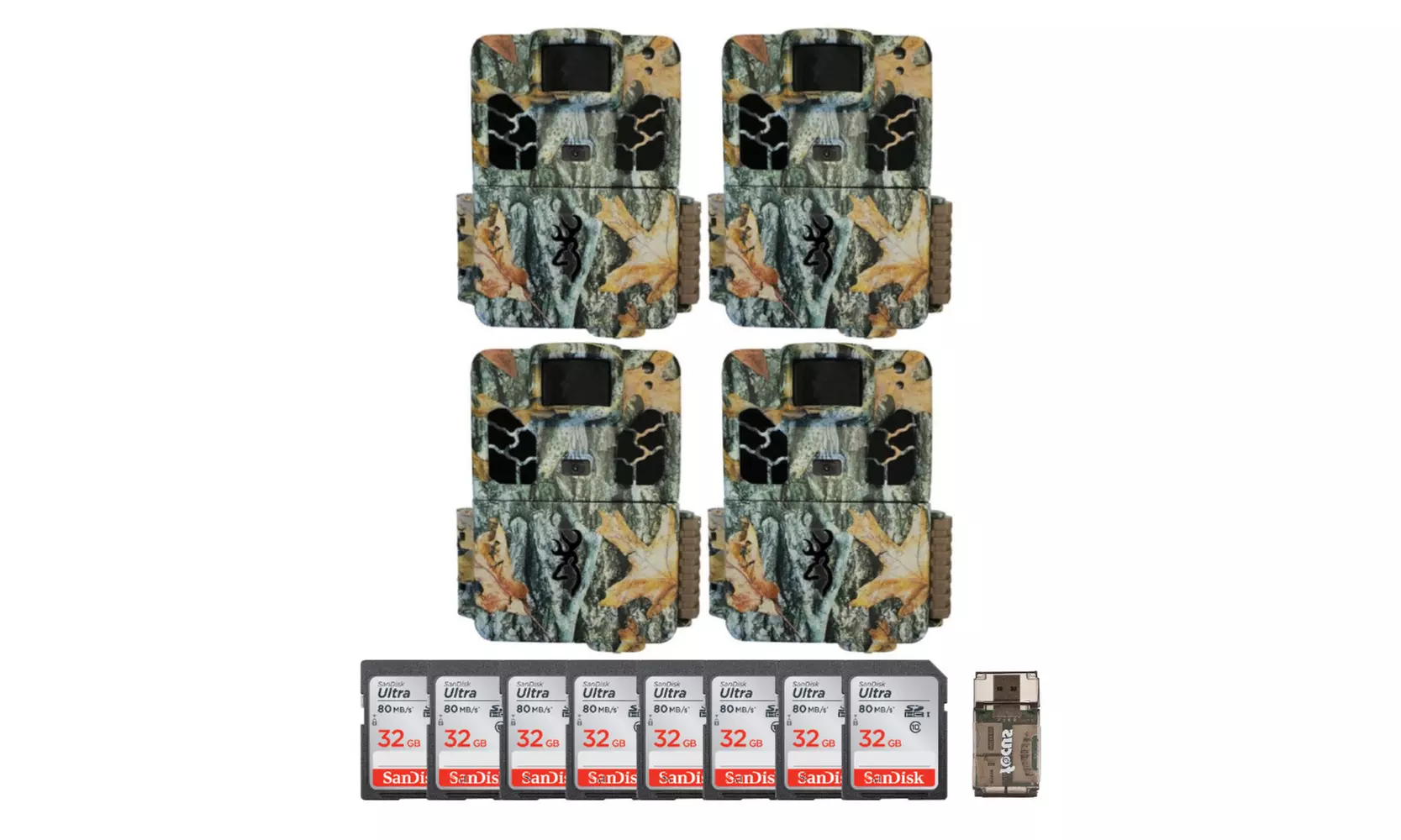 Browning Trail Cameras 18MP Dark Ops Apex Game Cam Four-Pack Kit w 32GB SD Cards - Primary Image