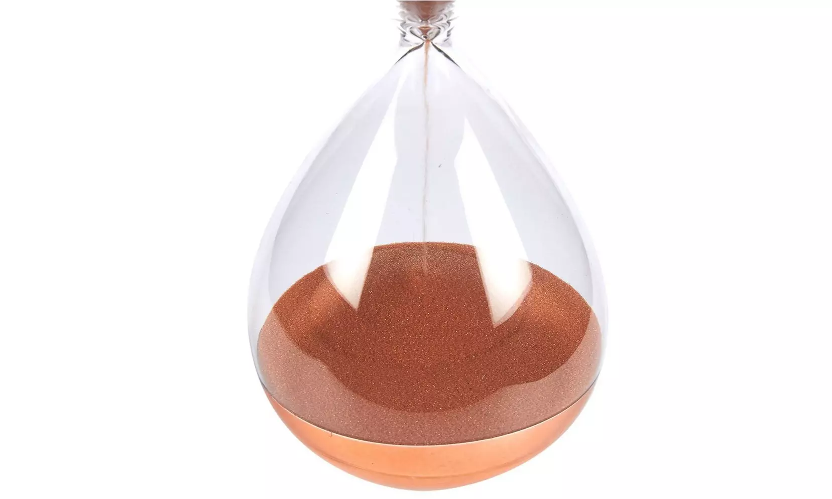 Hourglass Sand Timer, 30 Minute Sand Clock, Chrome Plated Rose Gold Color - Second Medium
