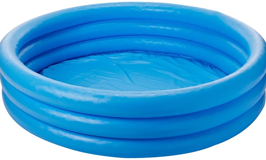 Image 1: Crystal Blue Inflatable Pool, 45 x 10"