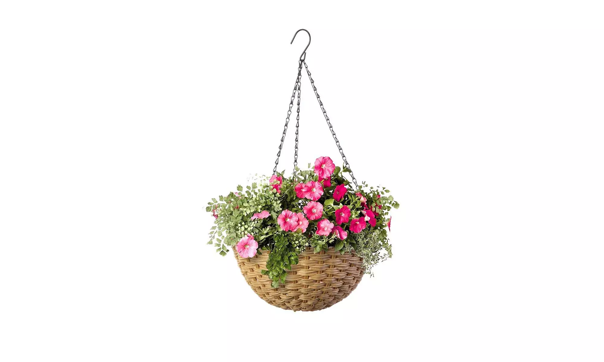 Panacea Products 213680 Woven Hanging Basket, Natural Wicker - Primary Image