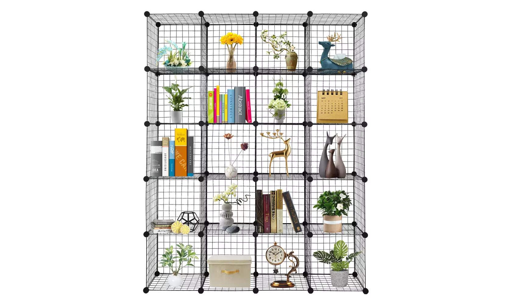 12/16/20 Cube Metal Grid Wire Storage Shelves - Second Medium