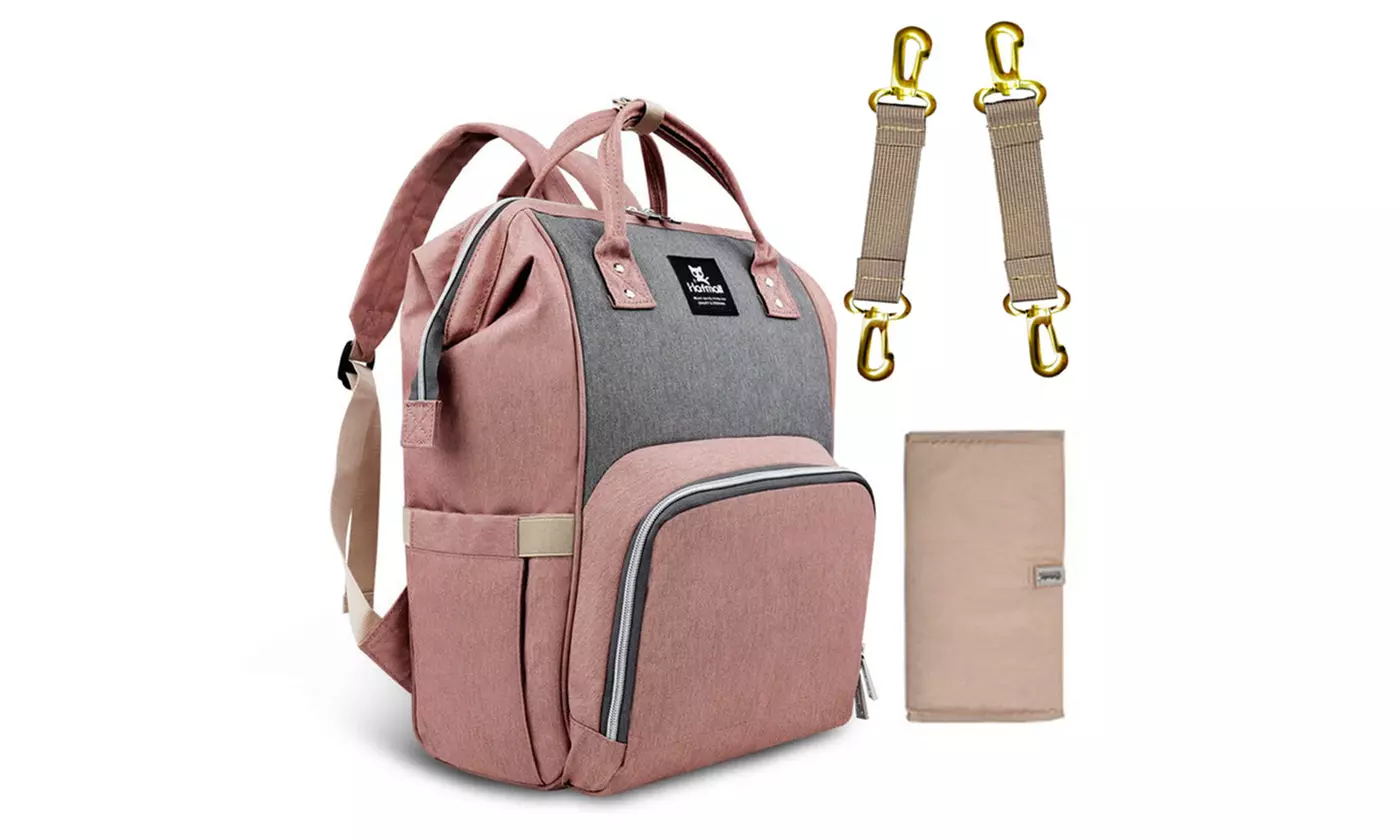 Waterproof Large Mummy Nappy Diaper Bag Baby Fashion Changing Nursing Backpack - Primary Image