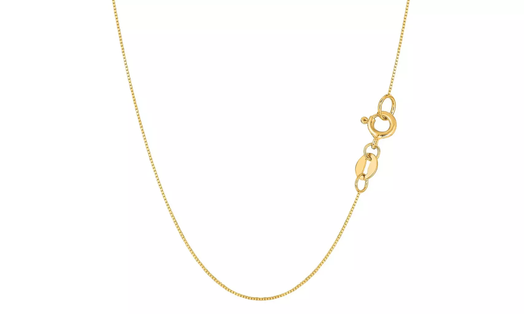 14k Yellow Gold Box Chain Necklace - 0.6mm - Primary Image