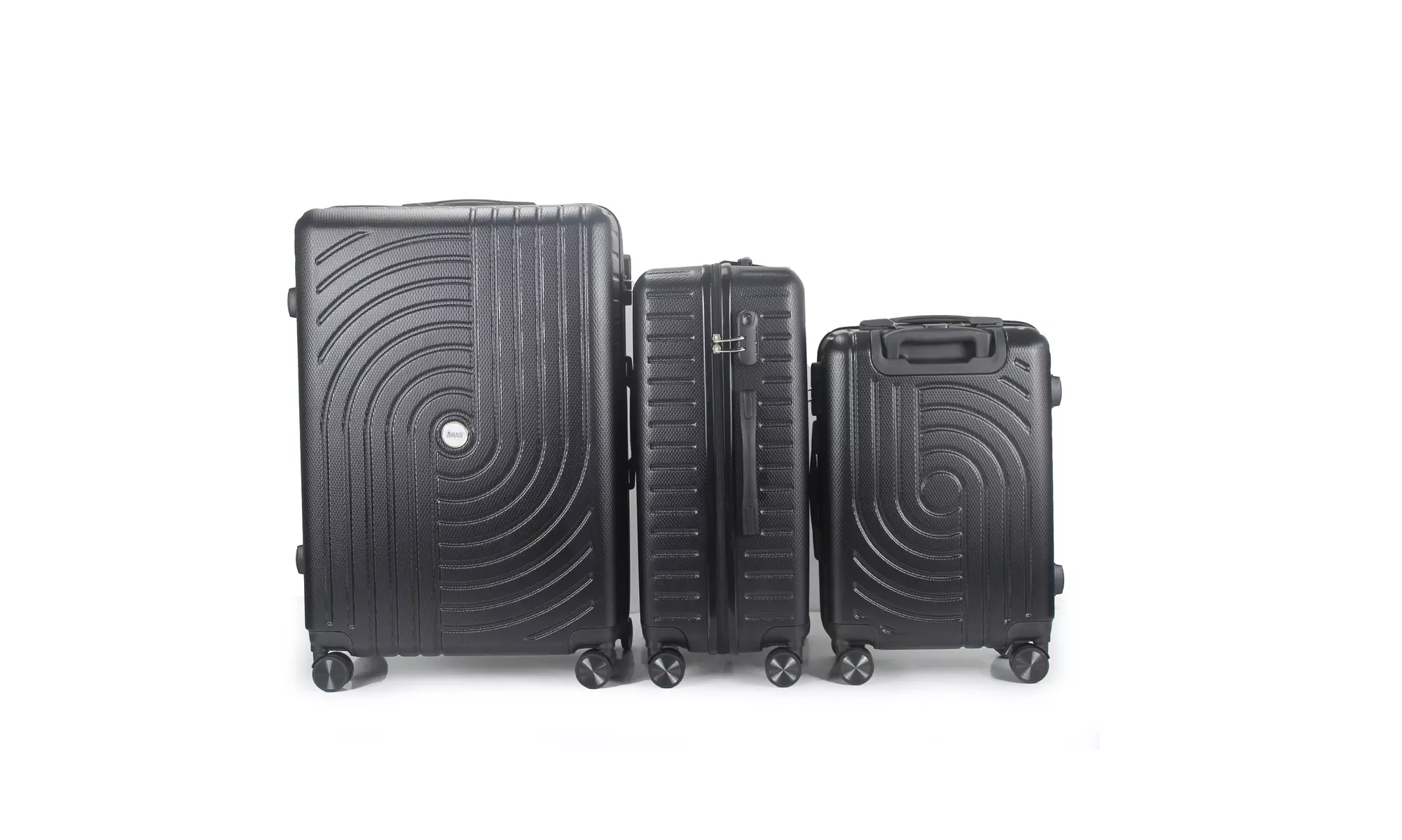 3-Piece Hardside Luggage Set with 360 Dual Spinner Wheels and Combo Lock