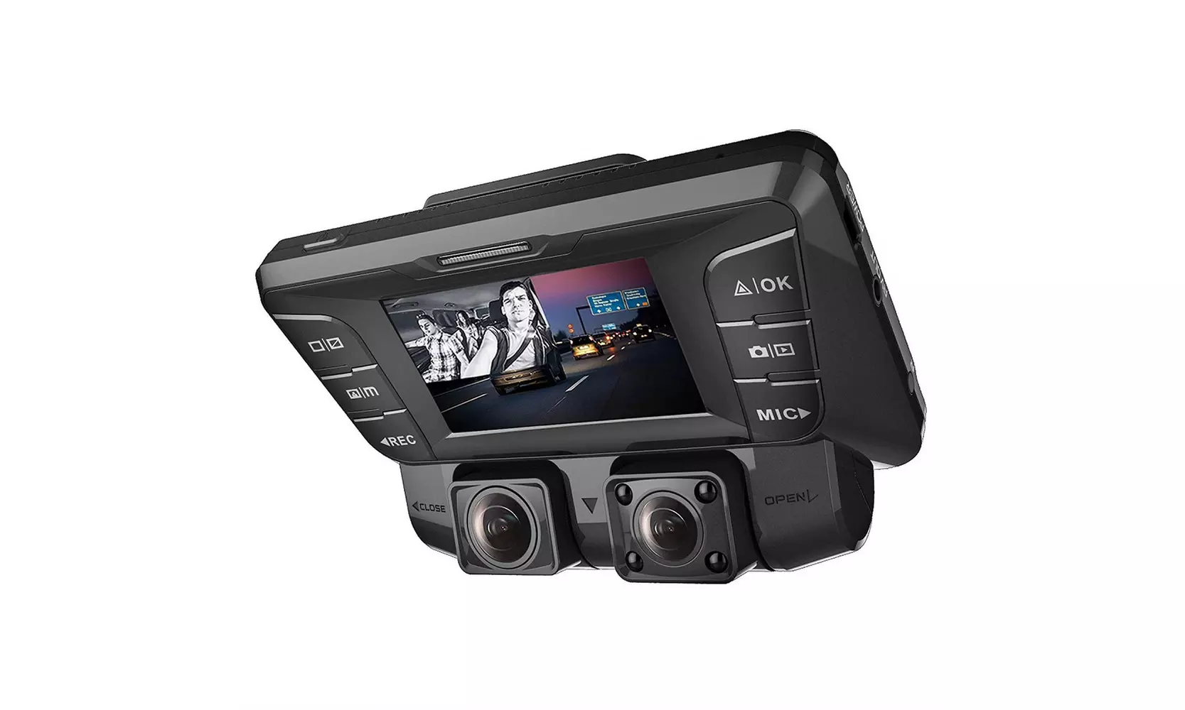 Pruveeo C2 Dash Cam with Infrared Night Vision, Dual 1080P Front and Inside - Second Medium