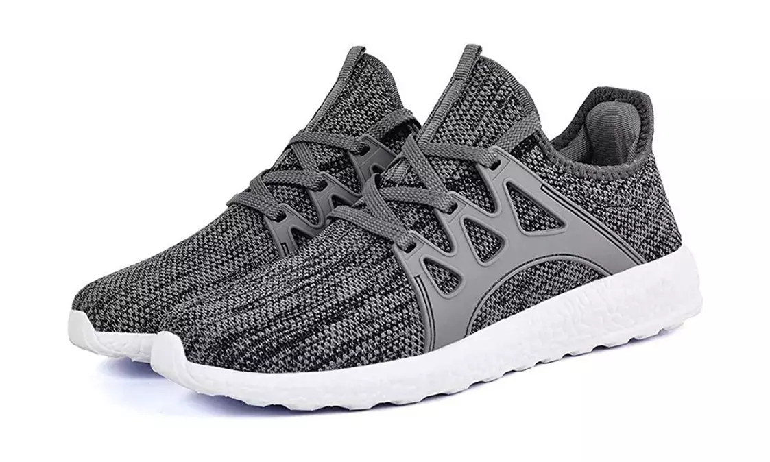 Braveman Men's Lace-Up Knit Running Shoes Athleisure Sneakers