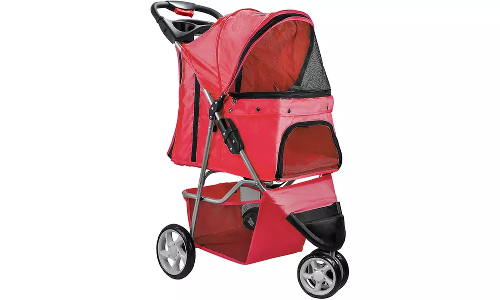 Paws & Pals 3-Wheel Jogger Easy Folding Pet Stroller For Dogs and Cats - Primary Image