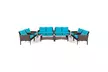 Costway 8PCS Patio Rattan Furniture Set Loveseat Sofa Coffee Table W/ Cushion - Second Medium