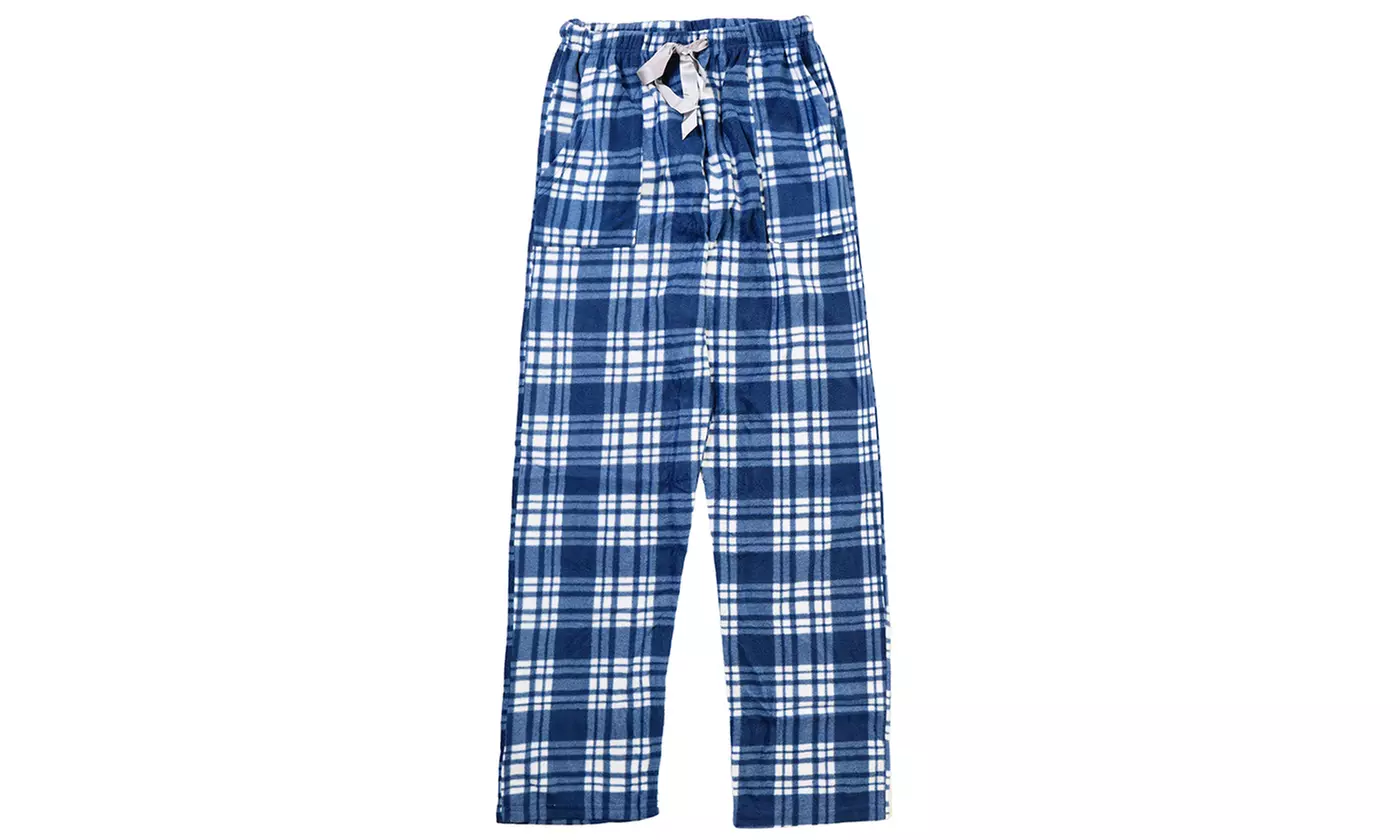 Men's COZY Fleece Pajama Pants with Pockets (1 OR 3-Pack Options)