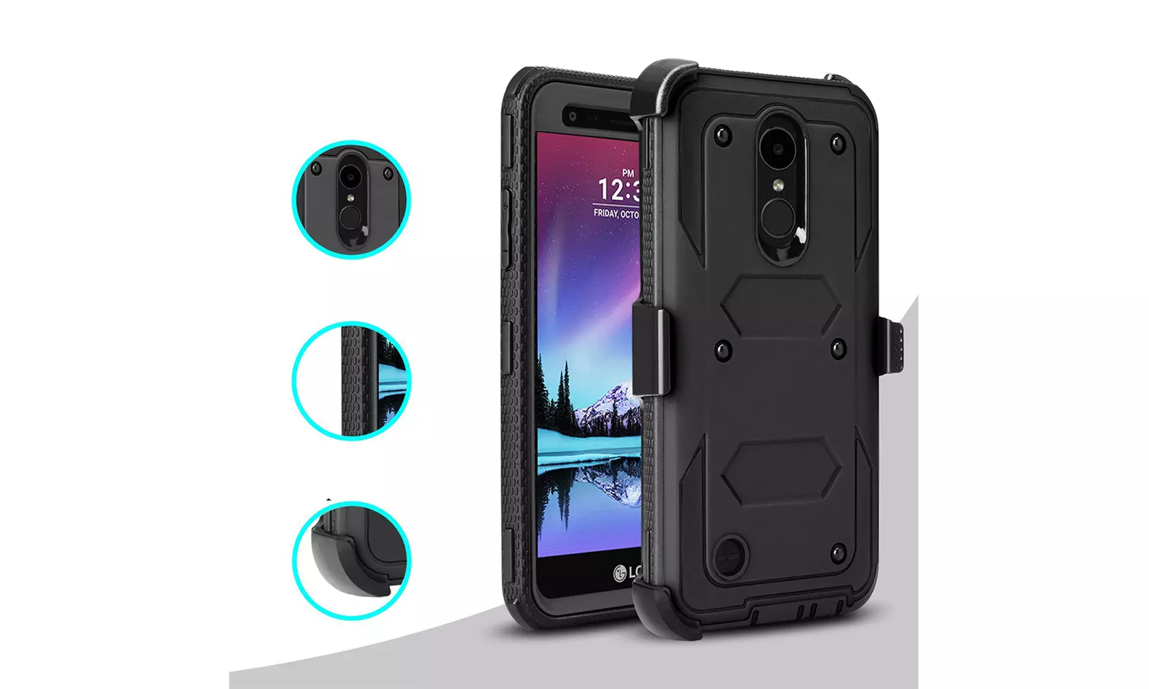For LG Aristo 2/LG Tribute Dynasty/LG LV3 2018 Belt Clip Holster Case  - Primary Image