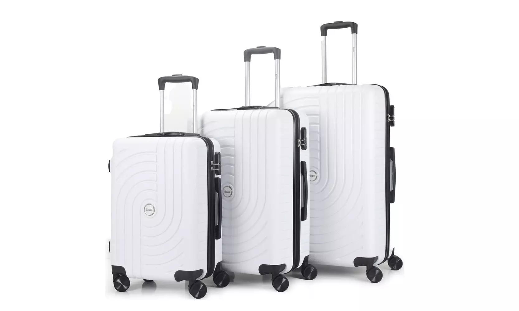 3-Piece Hardside Luggage Set with 360 Dual Spinner Wheels and Combo Lock