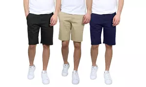 Men's 2-Pack Cotton Stretch Slim Fit Chino Shorts (Sizes, 28-44)