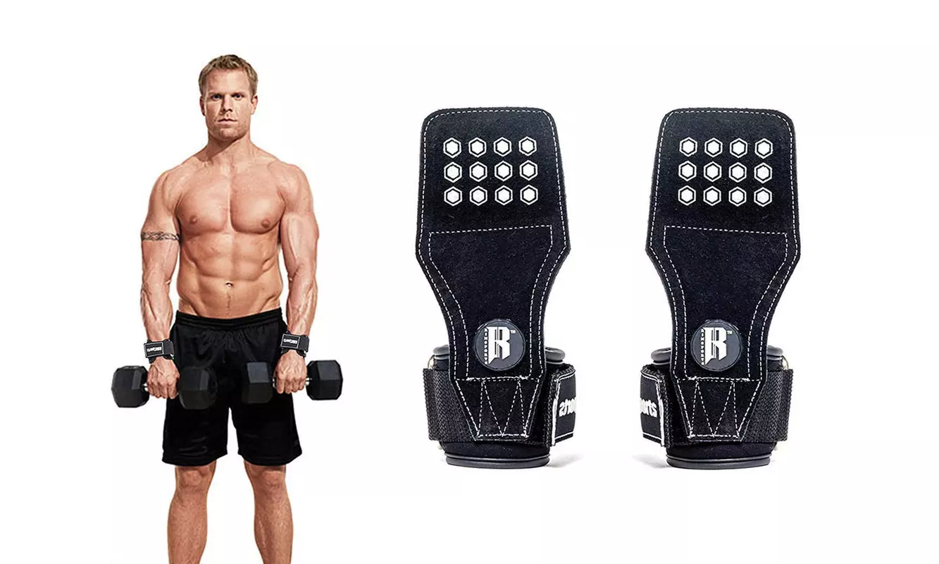 RIMSports Weight Lifting Grips Straps for Weightlifting and Powerlifting - Primary Image