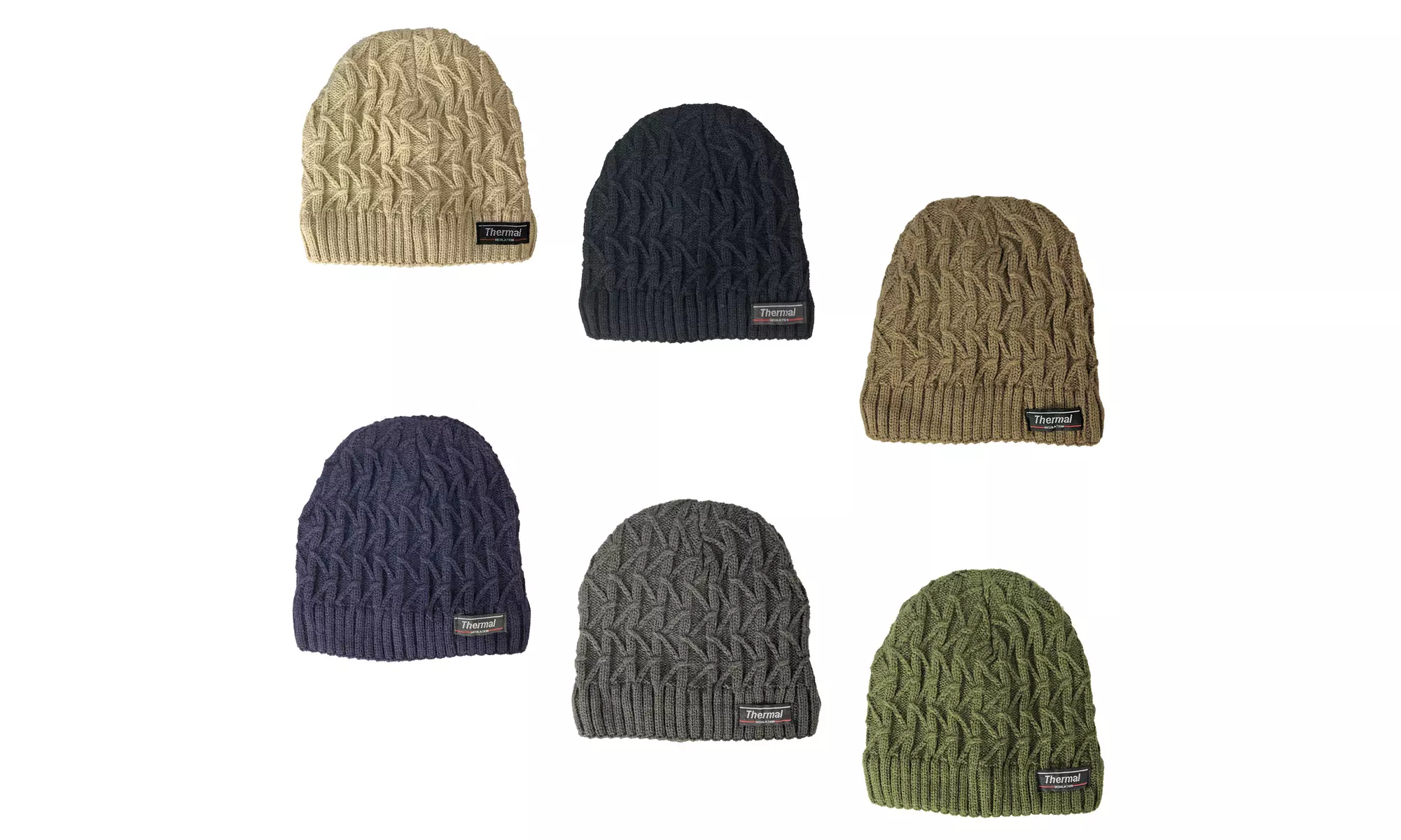 Men's Sherpa Lined Insulated Outdoor Winter Cold Weather Beanie Hat - Primary Image