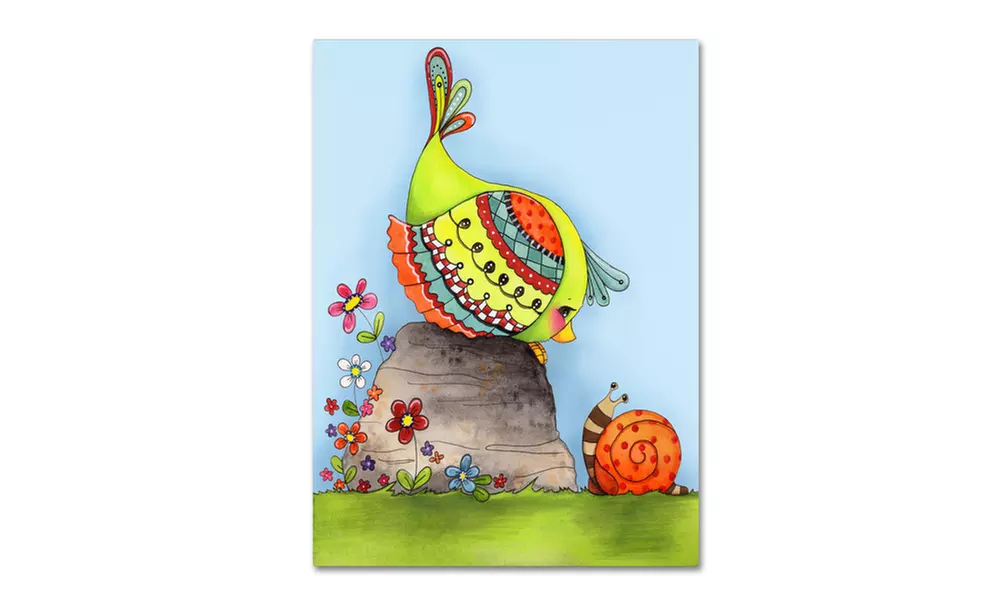 Jennifer Nilsson 'Chit Chat Birdy' Canvas Art - Second Medium