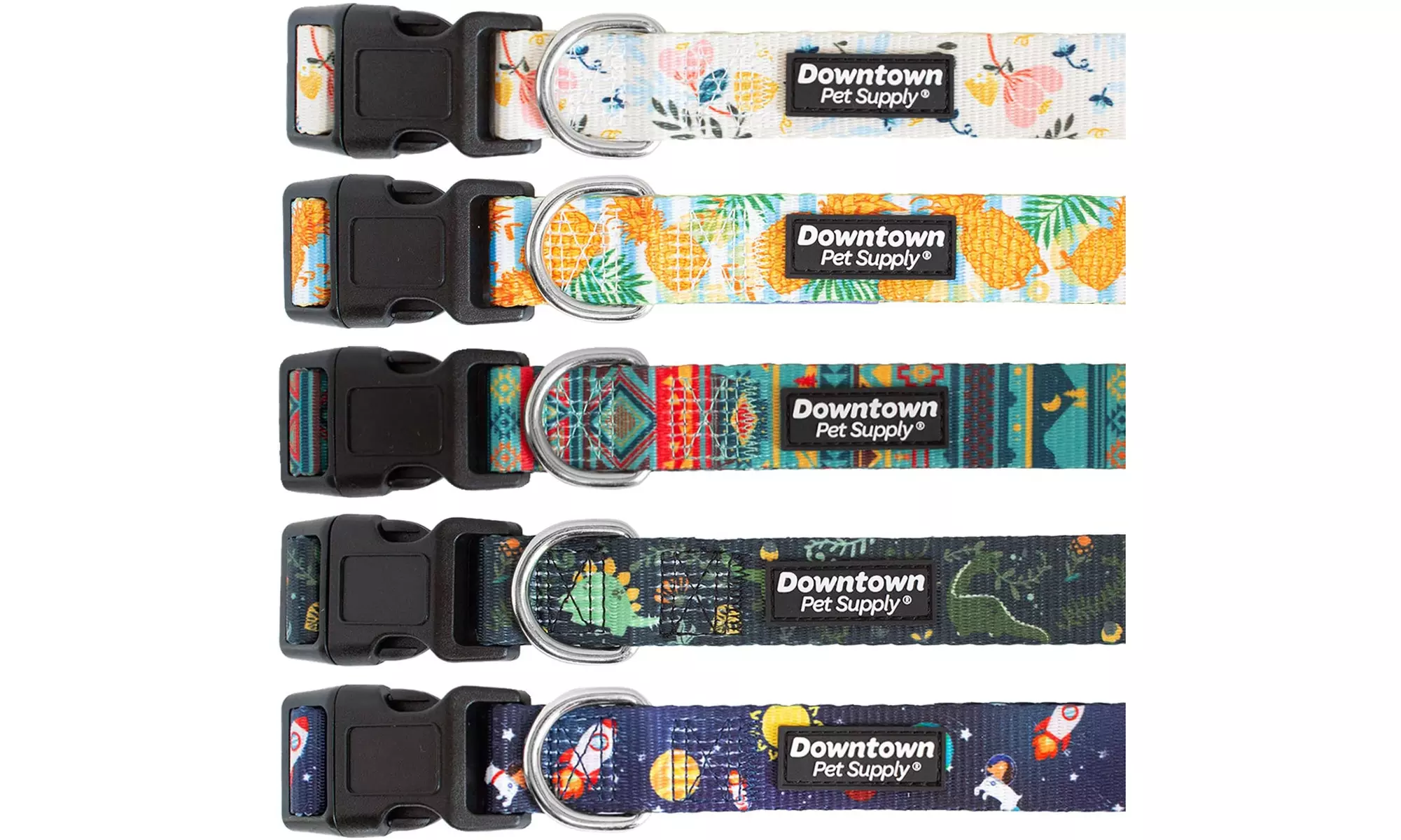 Downtown Pet Supply Cute and Fancy Printed Pattern, Soft Dog and Puppy Collars - Primary Image