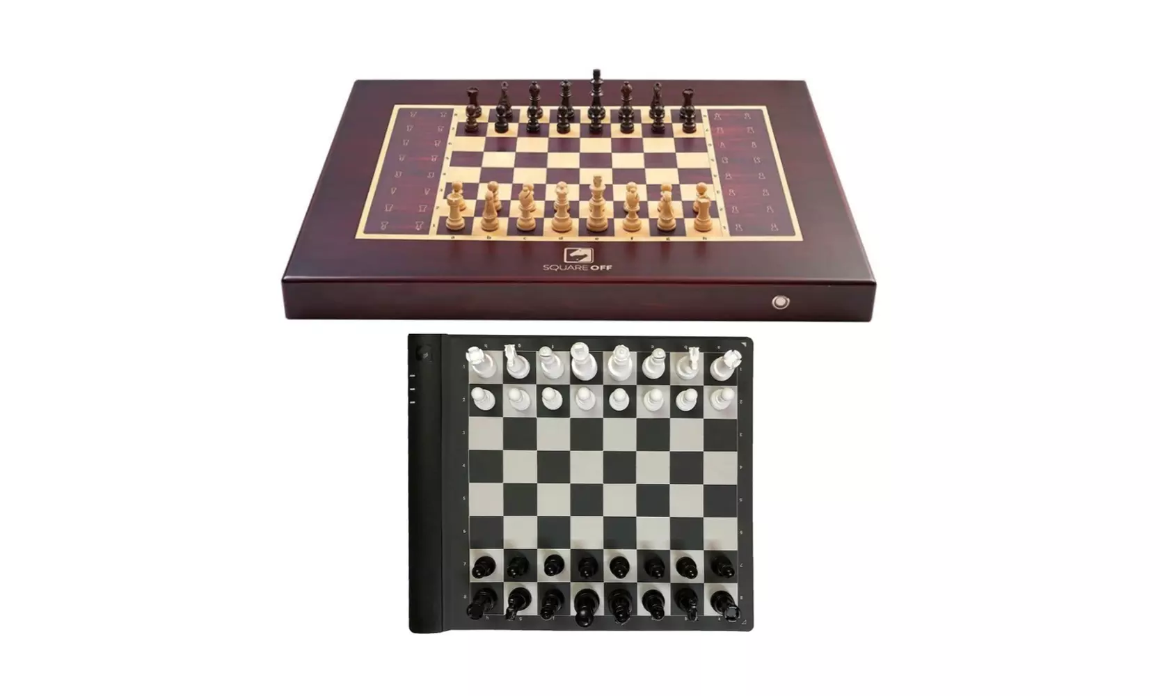 Square Off Grand Kingdom Chess Set with Pro Rollable Electric Chessboard - Primary Image