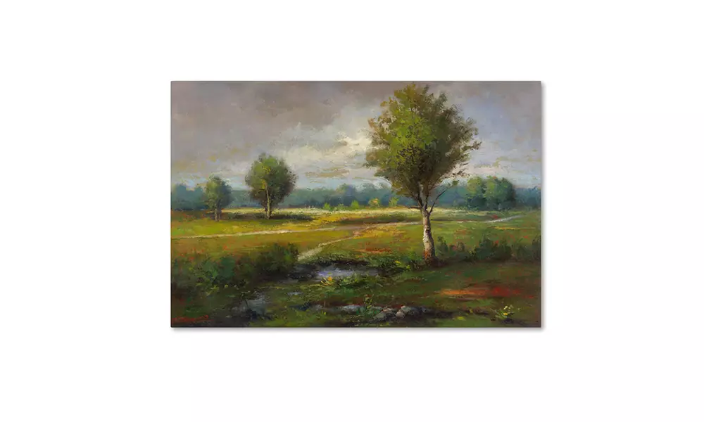 Daniel Moises 'Lonely Tree' Canvas Art - Second Medium