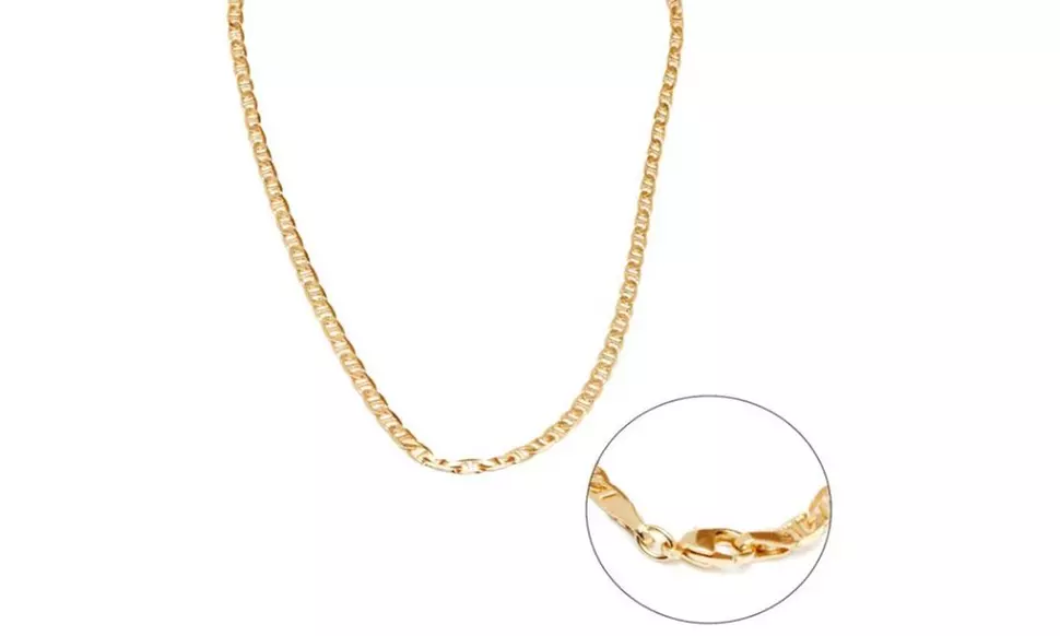 18K Gold Plated Gold Gucci Link Chain Necklace - Primary Image