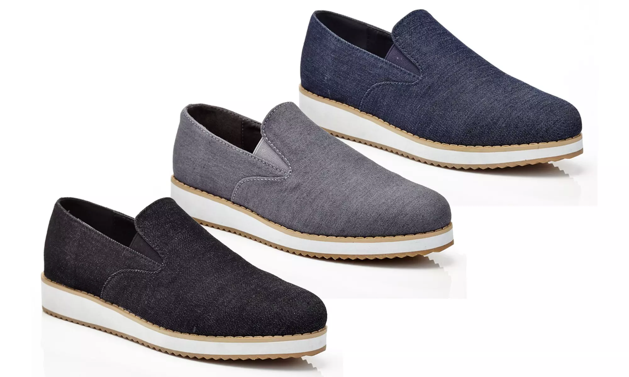 womens slip on casual fashion denim espadrille sneakers - Primary Image