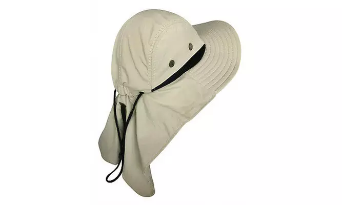 Men Women Boonie Hat With Neck Flap Fishing Hiking Outdoor UV Protection Sun Hat - Primary Image