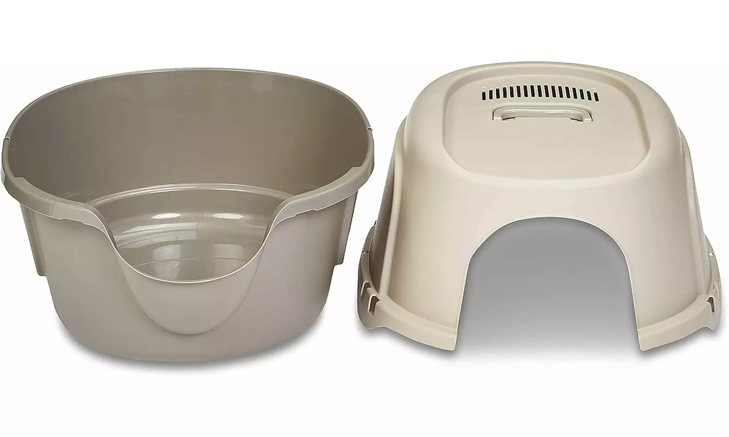 Cat Litter Box, No-Mess Hooded Cat Litter Box, 20 x 17 x 26 Inches, No Door - Second Medium